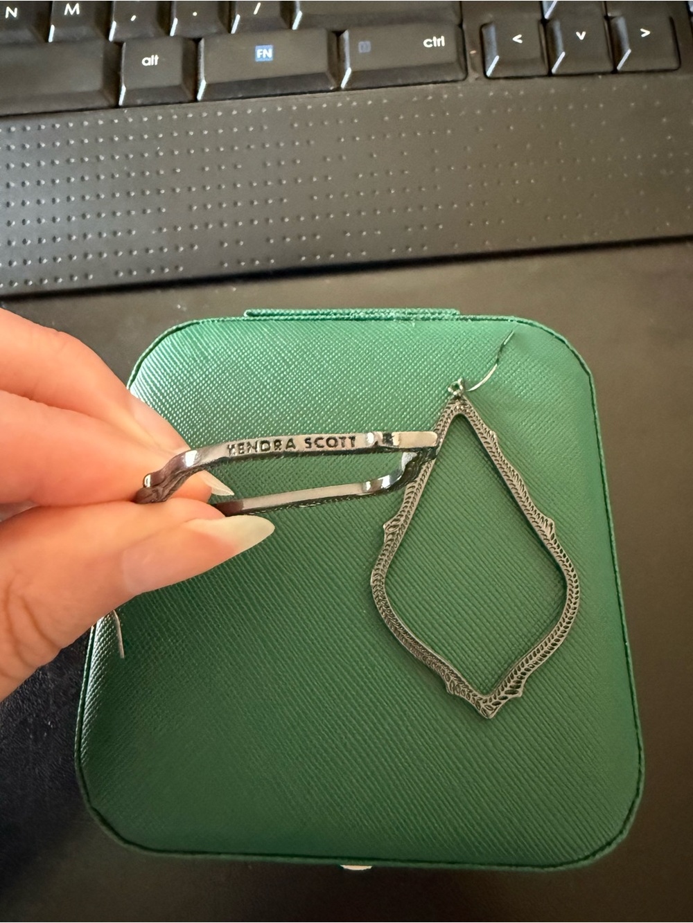 Kendra Scott-  Sophee Drop Earrings in
Gunmetal - Picture 4 of 5